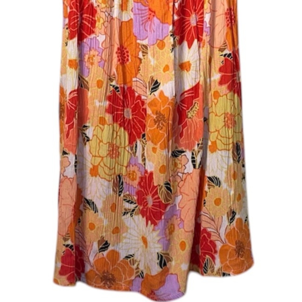 Billabong Girls' Bright Floral Love Sugar Coral Mini Boho Dress Size Medium NWT - Picture 7 of 13